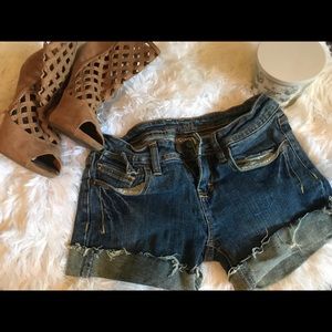 Blue jean shorts